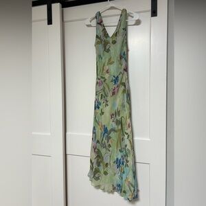 Phool Vintage Green Floral Dress